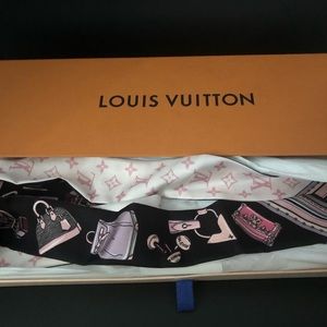 Authentic Louis Vuitton silk monogram scarf
